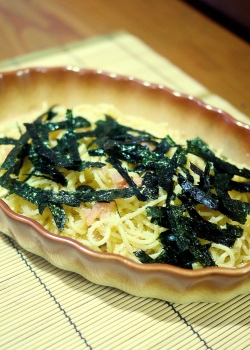 うちカフェ。葉室（はむろ）：クセになるお味です♪　明太子パスタはいかがですか？