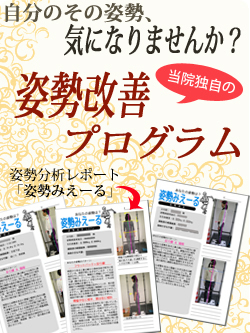 KAWAEカイロプラクティック：時間を要するため姿勢レポートのお渡しは
2回目来院時になります