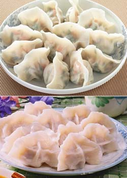 大清花餃子（ダー チン ファ ジャオ ズー）：【水餃子】大連特産の海鮮を贅沢に使っています