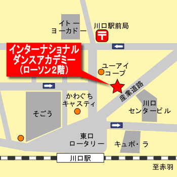 インターナショナルダンスアカデミーの地図