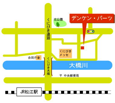 （有）デンケンパーツの地図