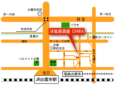 洋風居酒屋　CHAKAの地図