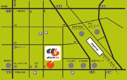 加圧スタジオ　アスリートビズの地図