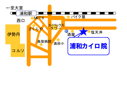 浦和カイロ院の地図