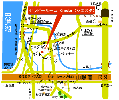 セラピールーム Siesta（シエスタ）の地図