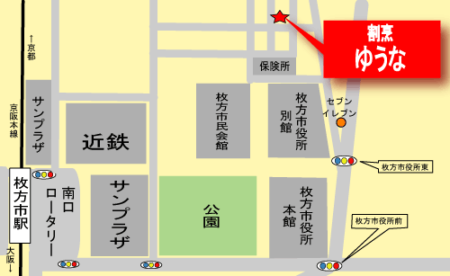 割烹ゆうなの地図