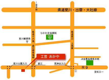 工芸　おかやの地図