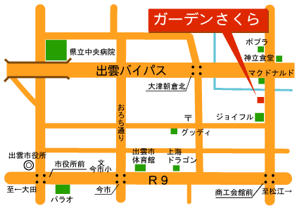 ガーデンさくらの地図