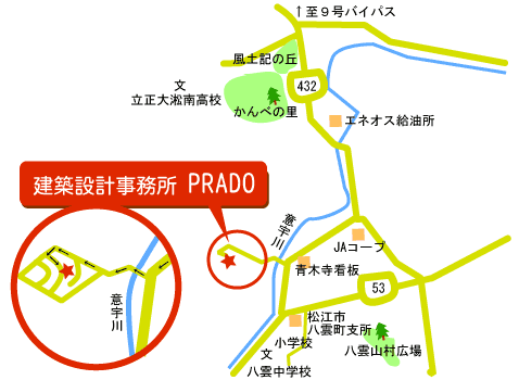 建築設計事務所　PRADOの地図