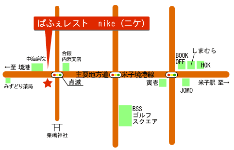 ぱふぇ・レスト　ni ke（ニケ）の地図