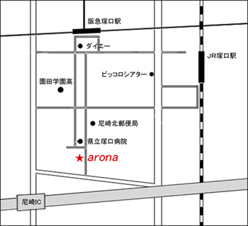 プリザーブドフラワーギフトaronaの地図