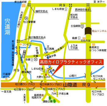 高田カイロプラクティックオフィスの地図