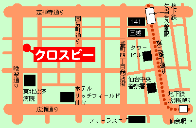 クロスビーの地図