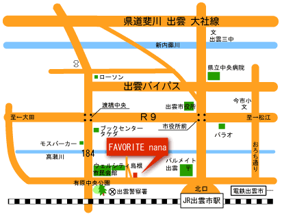 FAVORITE　nana　（フェバリット・ナナ）の地図