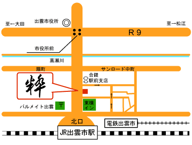 新和風創作居酒屋　粋　IKIの地図