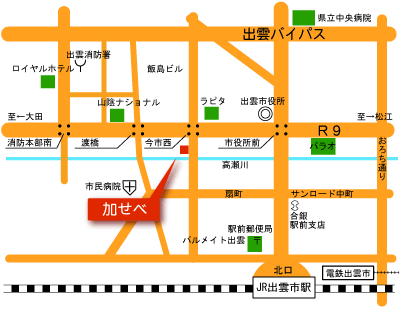 馳走　天ぷら　加せべの地図