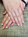 大人パステルの幾何学フレンチ！　　ジェルnailワンカラー￥３，５００！当日予約OK♪