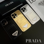 おすすめ アイホン 15plus prada ケースブランド チェック柄 prada アイフォン15promax 携帯ケース