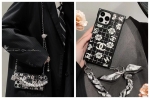 lady girl Chanel dior Iphone 15 plus 15 pro max case crossbody bag