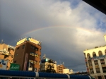 西船橋駅バス停で見た虹