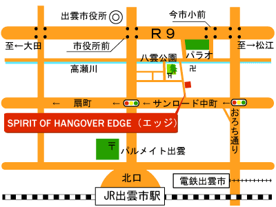 SPIRIT OF HANGOVER Edge（エッジ）の地図